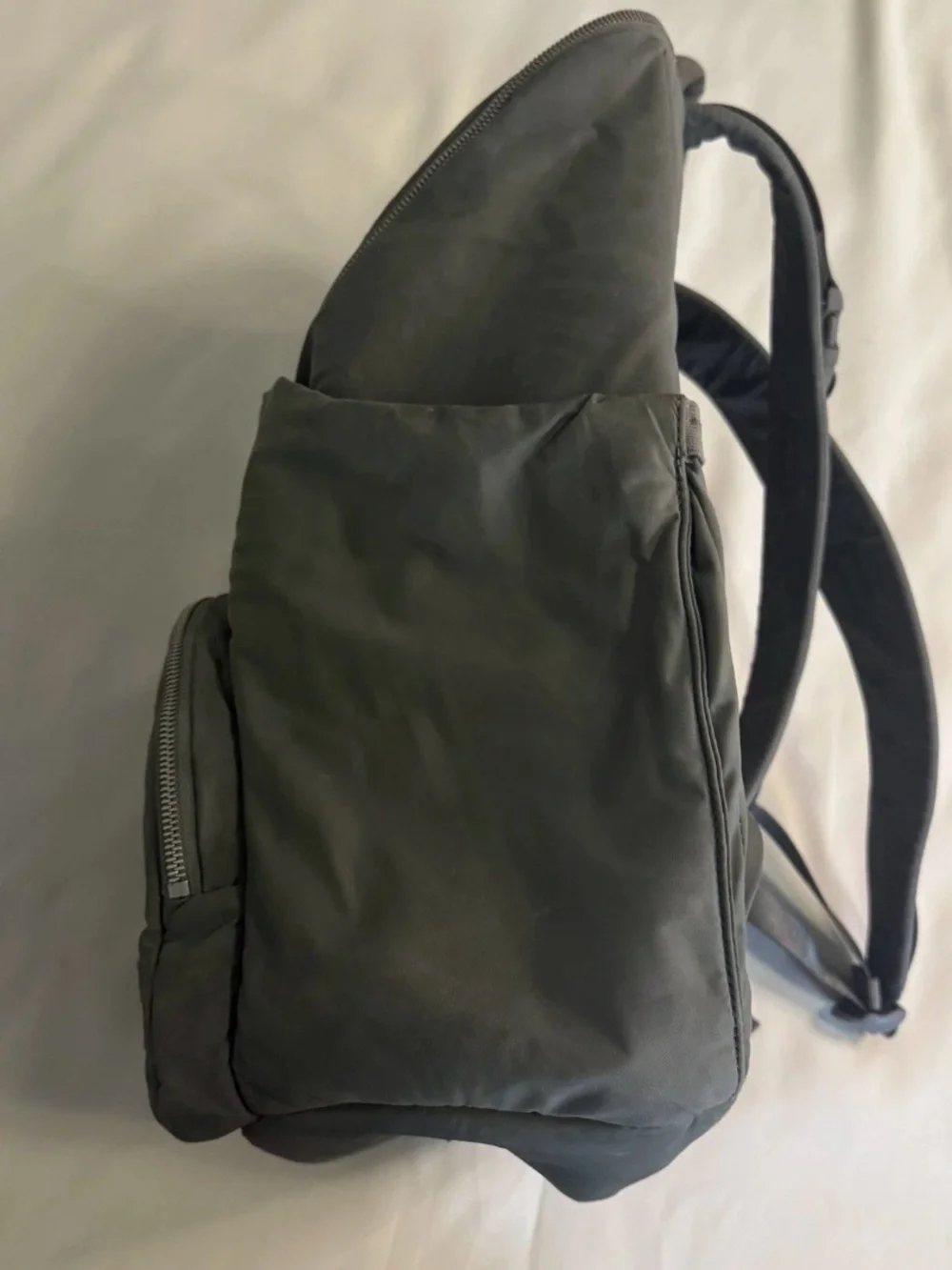lululemon athletica Olive Green Diaper Backpack with Front Zip Pocket